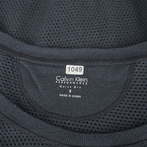 Calvin Klein Performance Black Mesh Long Sleeve Pullover Top Quick-Dry Women S - Picture 6 of 11
